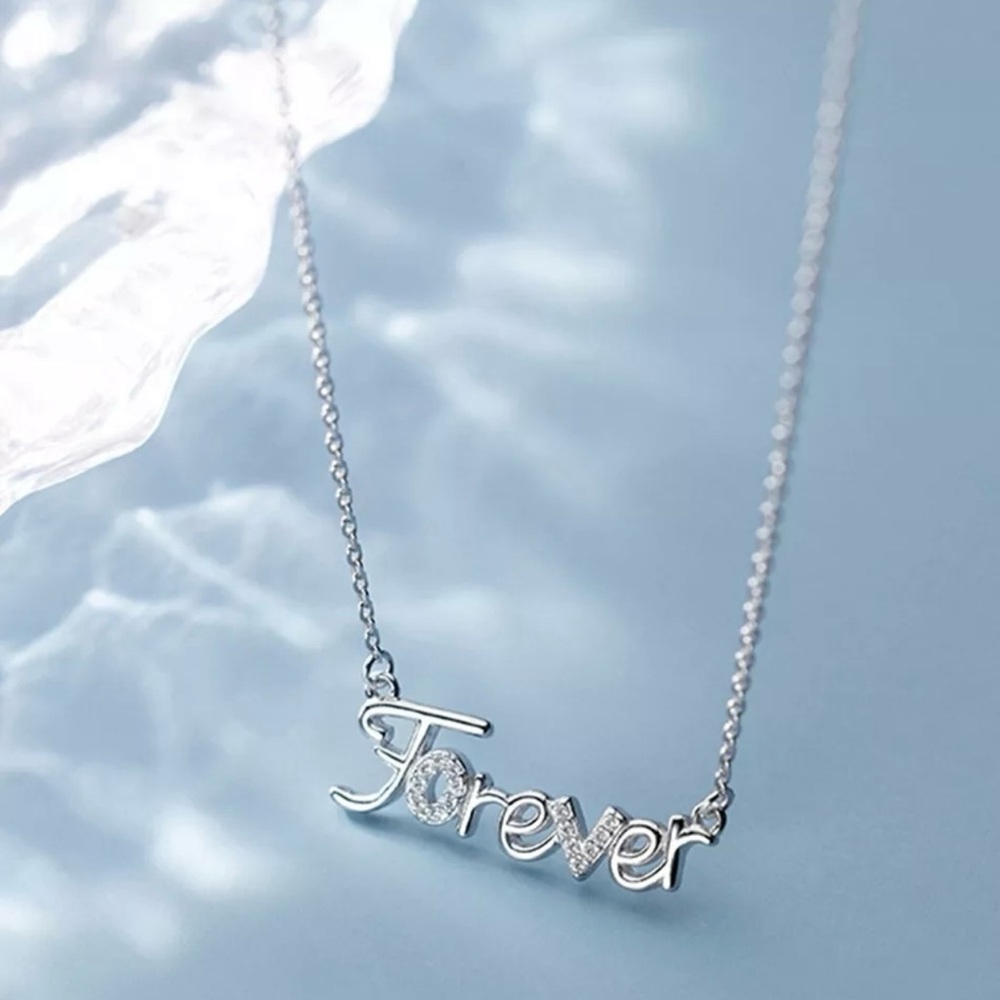 Silver 'Forever' Necklace - Picture 7 of 7